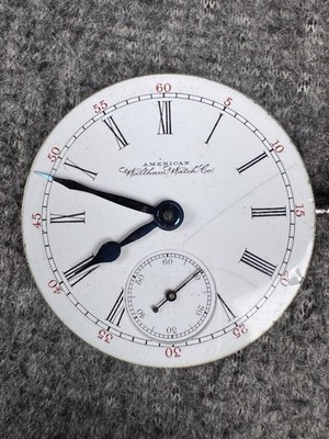Waltham Royal Grade Pocket Watch Movement Dial 16s 15j Screw Set 