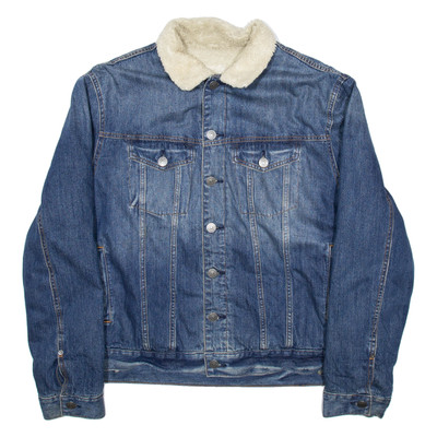 EXPRESS Herren Jeansjacke Sherpa gefüttert blau XL