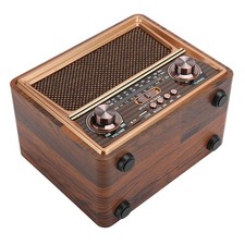 110/220V Adjustable Fm/Am/Sw Radio Portable Wooden Wireless Speake HEN