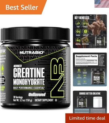 Pure Micronized Powder Supplement, Unflavored, 150 g - Supports Bulk Muscle E...