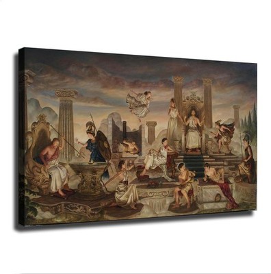 Greek Gods, Ancient Greek Mythology Poster Exquisite Decor Canvas Wall Art