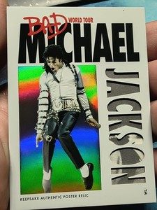 Michael Jackson Bad World Tour Smooth Criminal Poster Relic #275 13/15 Rare SP