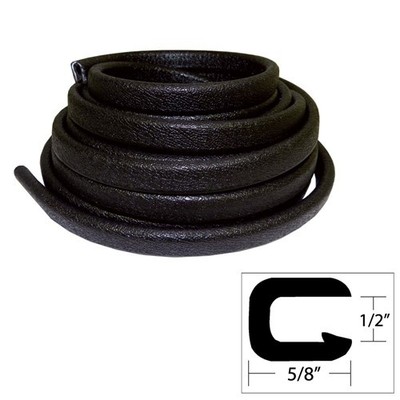 TACO Marine Flexible Vinyl Trim - & #189;'' Opening X & #8541;''W 25'L Black V30-1