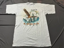 Vtg Luray Caverns Virginia Eagle T-Shirt 90's VA Single Stitch Forest Nature
