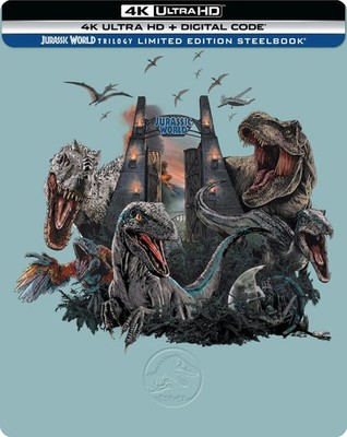 Jurassic World Trilogy 4K UHD Blu-ray Steelbook NEW