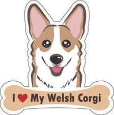 Dog Bone I Love My Welsh Corgi Sticker Decal XV