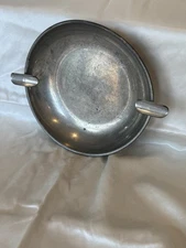 Vintage Cool Pewter Ashtray Trinket Dish