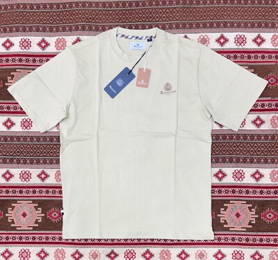 Aquascutum Active Iconic Small Logo Beige T-Shirt - Club Check TS005 Summer
