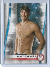 2020 TOPPS OLYMPICS MATT GREVERS CARD #69 ~ USA SWIMMING 2021 ~ QTY