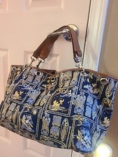 Large Disney Store Tiki Tote Tropical Beach Mickey Mouse Pluto Donald Purse Bag