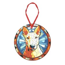 Bull Terrier Design Holographic Dog Ornament