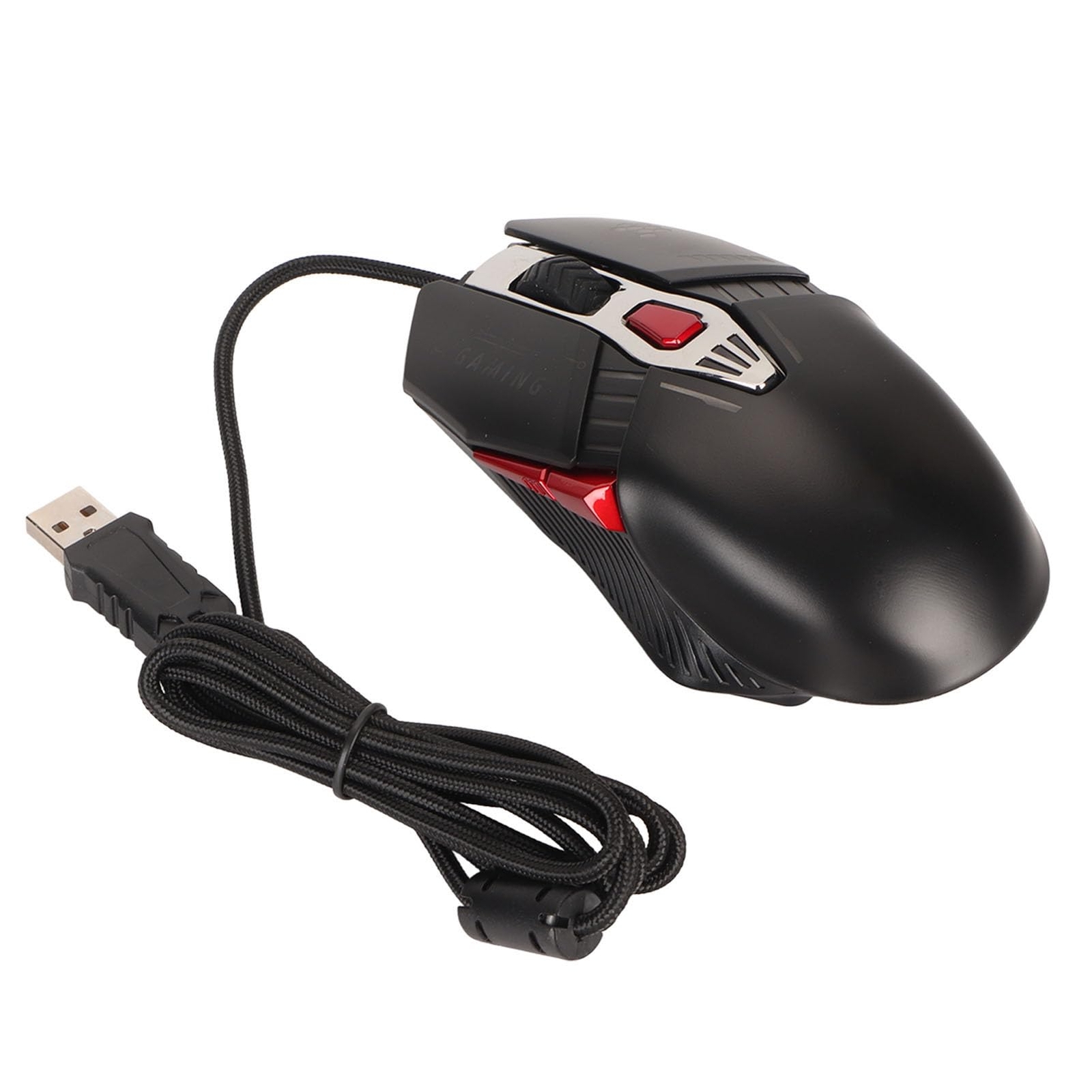 RGB Wired Silent Gaming Mouse with 1200-7200 Adjustable DPI for Precision Control