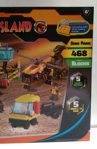 Juego de juguetes de construcción bloques entrelazados parque isla dinosaurio 468 piezas BLOCK TECH - Imagen 8 de 10