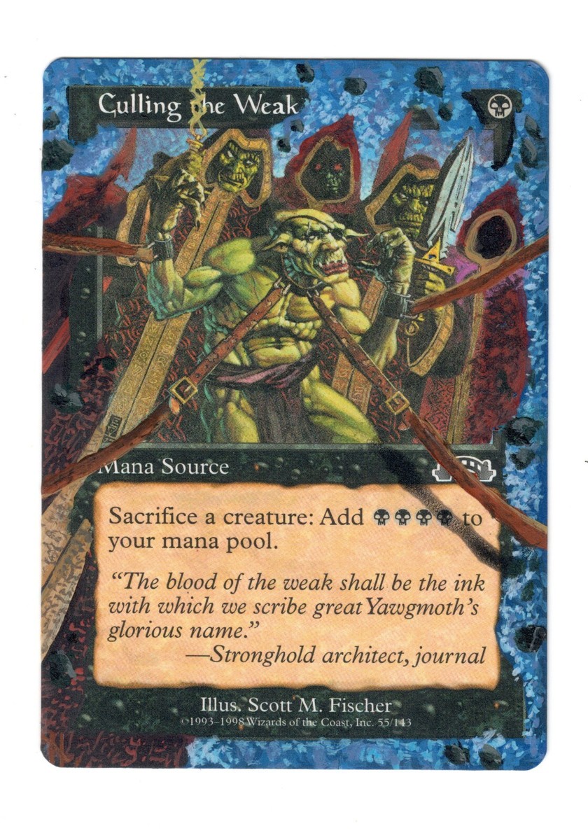 Culling the Weak Full Altered Art MTG Magic cEDH Commander Old
