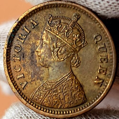 British India Victoria Copper 1/2 Pice 1862 Uncleaned Top Condition Coin SL97 - 第 1/2 張圖片