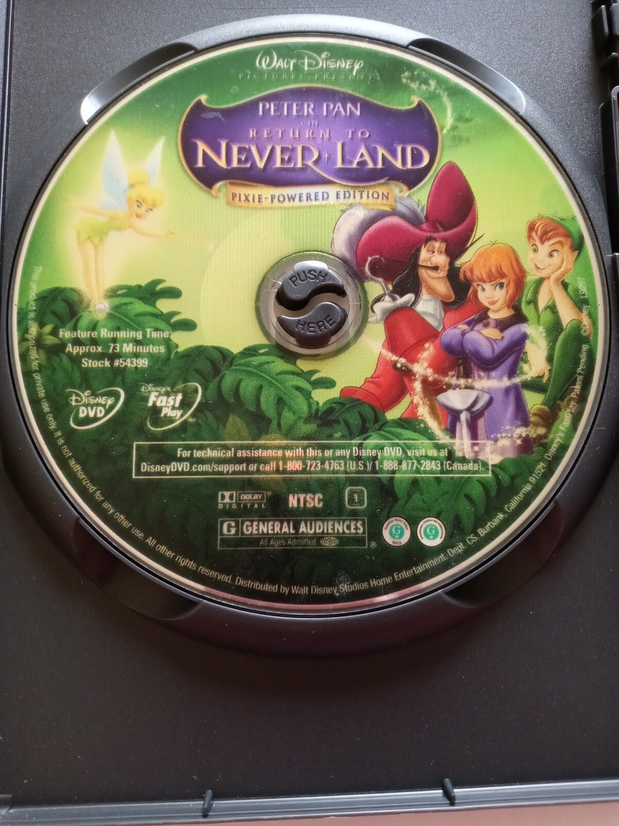 Return to Never Land (DVD, 2007, Pixie Powered Edition) | eBay