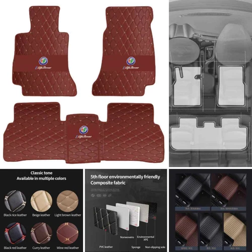 For Alfa Romeo Giulia-Stelvio All Models Car Floor Mats Custom Auto Carpets - Picture 22 of 39
