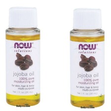 2 x NOW FOODS 100 Pure Jojoba Oil 1 oz Moisturizing Skin Hair Body