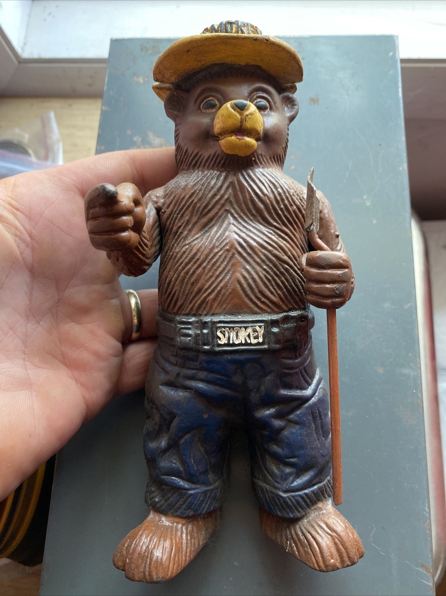 Smokey the Bear Piggy Bank Forest Fire Safety Smoky Collector Cast