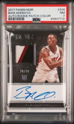 その他 Bam Adebayo RC autograph 2017-18 Panini Noir - Rookie Patch Autographs Bam Adebayo #314 /99