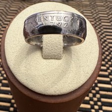 Hand Crafted US Quarter Coin Ring Size 6 1/2 Kentucky 2001
