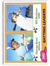 1981 Topps #1 1980 Batting Leaders (George Brett / Bill Buckner)