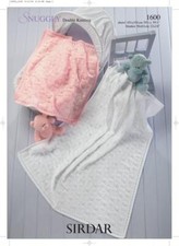 Sirdar Knitting Pattern - Snuggly DK, Bllanket and Shawl 1600