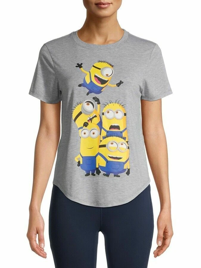 Camiseta Top Despicable Me Minions Mujer/Junior Manga Corta Gráficos NUEVA Foto 2 de 4