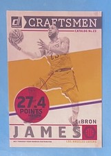 2019-20 Donruss Basketball #1 LeBron James Craftsmen Mint Insert Lakers SP