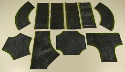 WWG Set de 10 sections et carrefours de route - 28mm, Wargaming
