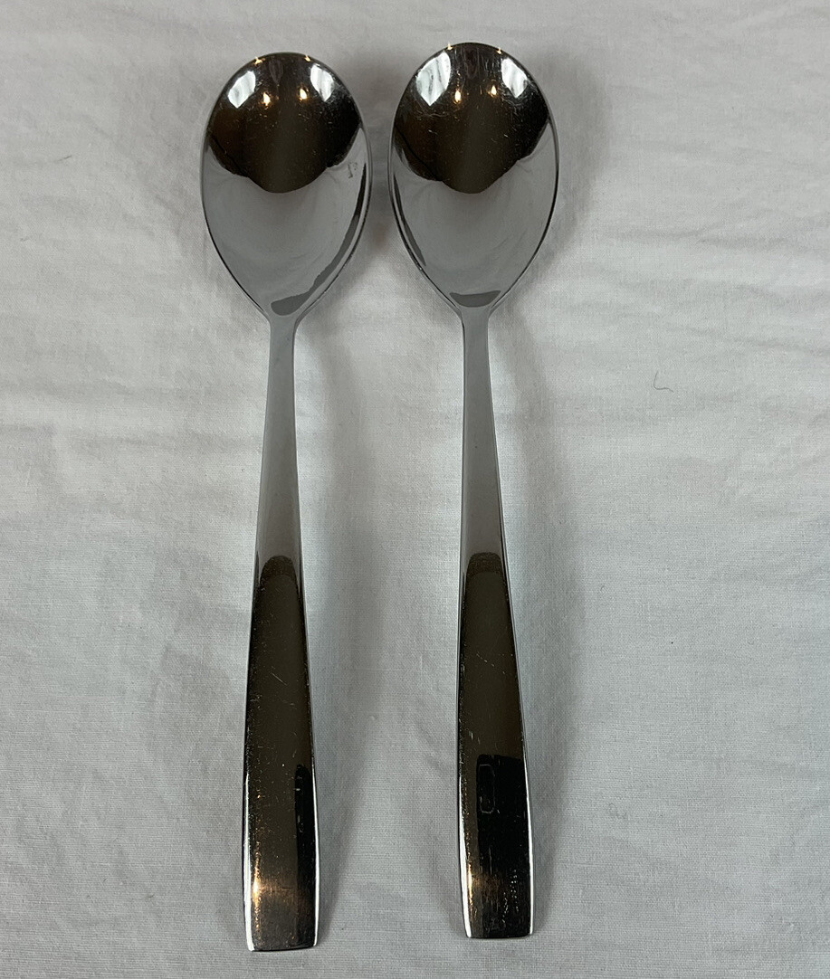 Lot of 2 Ginkgo PRESIDENT 18/0 Stainless 81/2" OVAL/PLACE/SOUP SPOONS eBay