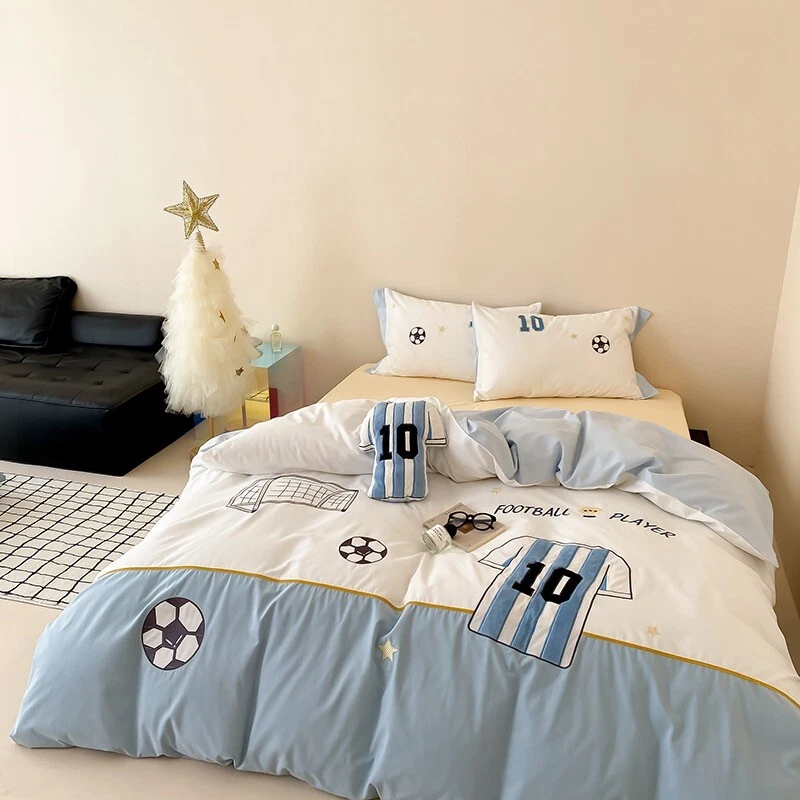 Football Boys Room Blue Argentina Sport Duvet Cover  Bedding - Image 3 of 4