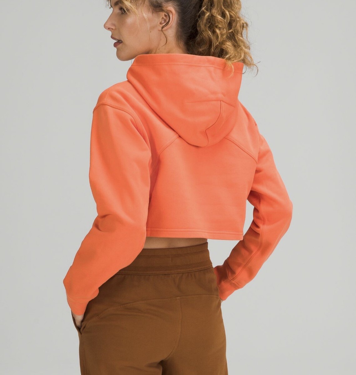 NWT lululemon all yours cropped hoodie Warm Coral | eBay