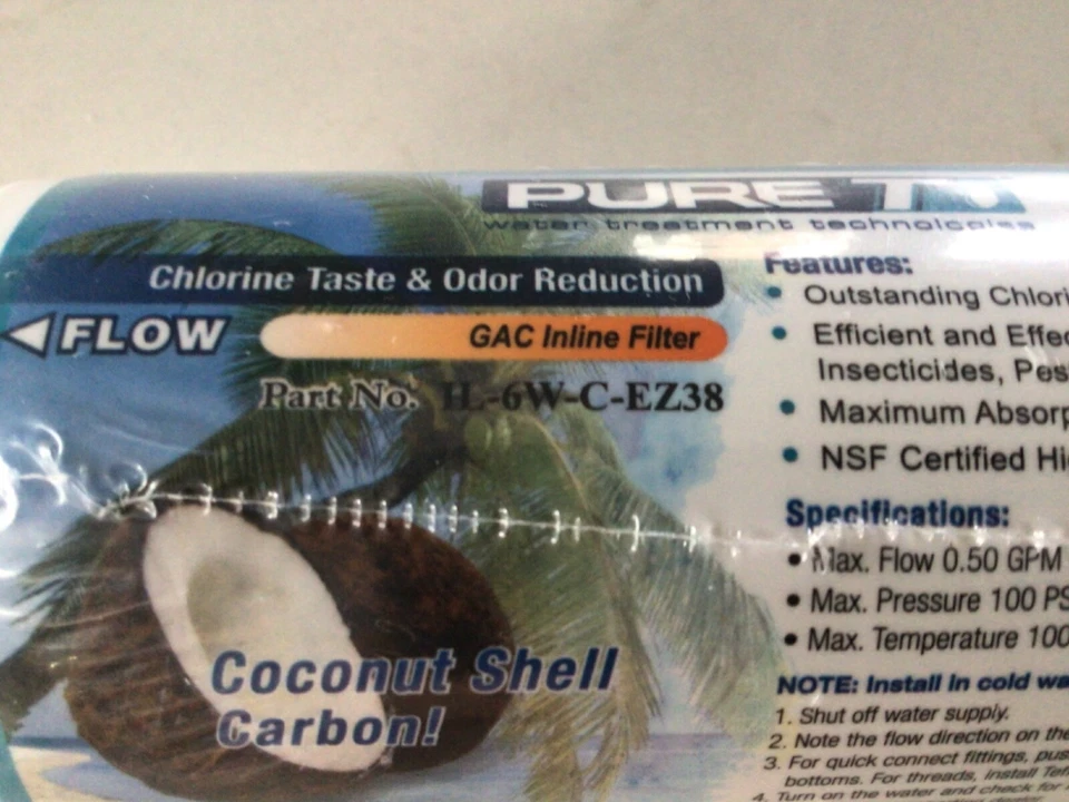 Microline S720W-Granular Activated Carbon Filter Replacement 1/4” FTP - Image 2 of 2