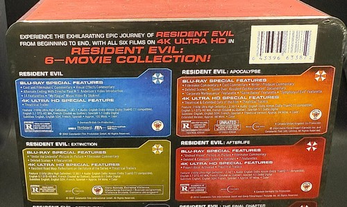 RESIDENT EVIL 6 FILM 4K UHD BLURAY STEELBOOK COLLECTION *NEW! READ DESCRIPTION!* - Picture 6 of 23