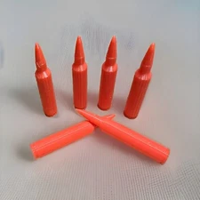 .223/5.56 Dummy/Snap Cap/Training Rounds RED 10 Pack 100% Solid