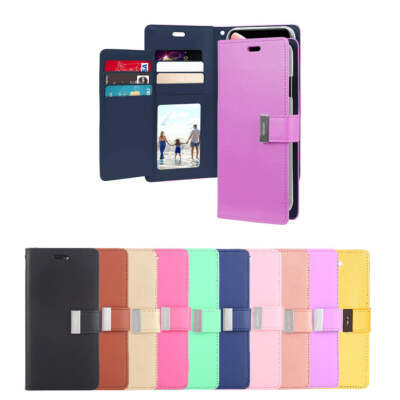 Goospery Rich Diary Wallet Case with Card Slots for iPhone 14 Pro Max