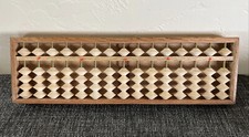 Wooden Wood Abacus 15 Rods Natural Calculator 13