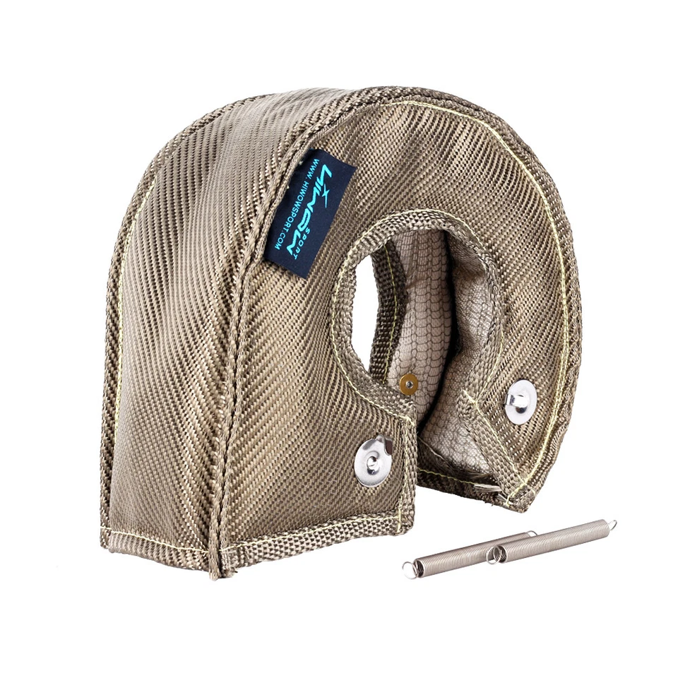 Hiwowsport Titanio U-Silica Turbo Manta Protector Térmico Cubierta Para T4 Acero Inoxidable EE. UU. Foto 4 de 4