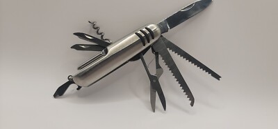 Stainless Steel Pocket Knife, 11 In One Multi-function Tool