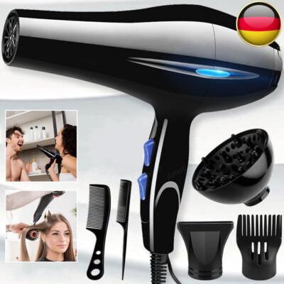 Professional Ionen Föhn Haartrockner mit 3 Diffusor Haarfön Fön Ionen Hair Dryer