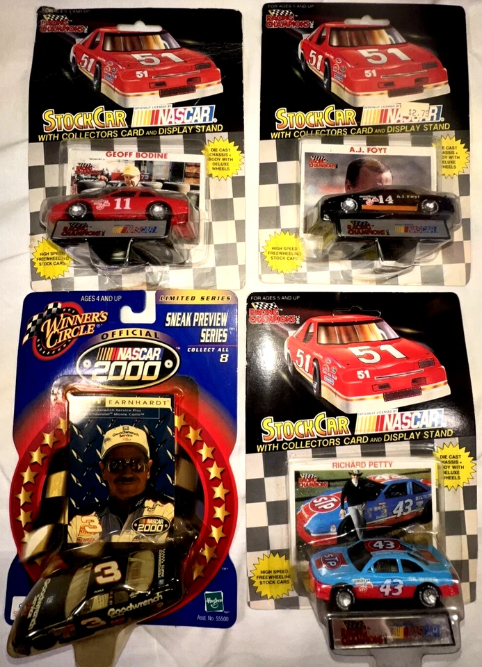 De colección NASCAR Racing Champions Dale Earnhardt, AJ Foyt, Richard Petty, Bodine Foto 2 de 4