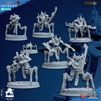 7x Undying Vanquisher Ghamak für Destroyers Skorpehk  Sci-Fi Tabletop