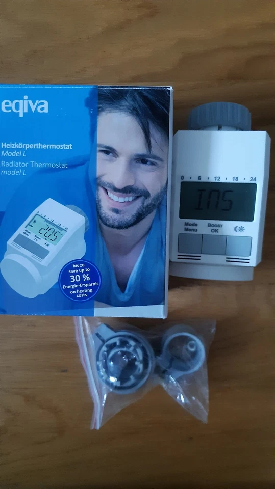 NEU! Eqiva Elektronischer Heizkörperthermostat Model L mit Boost-Funktion Neu