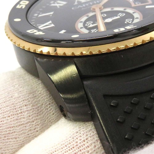 CARTIER Caliber de Cartier Diver 42mm Stainless Steel/PG/Rubber Black Dial W... - Picture 6 of 16