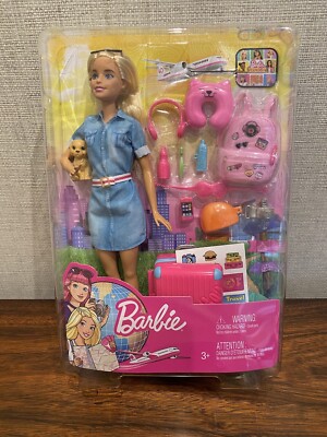 Barbie Dreamhouse Adventures Travel Doll 10+ Accessories