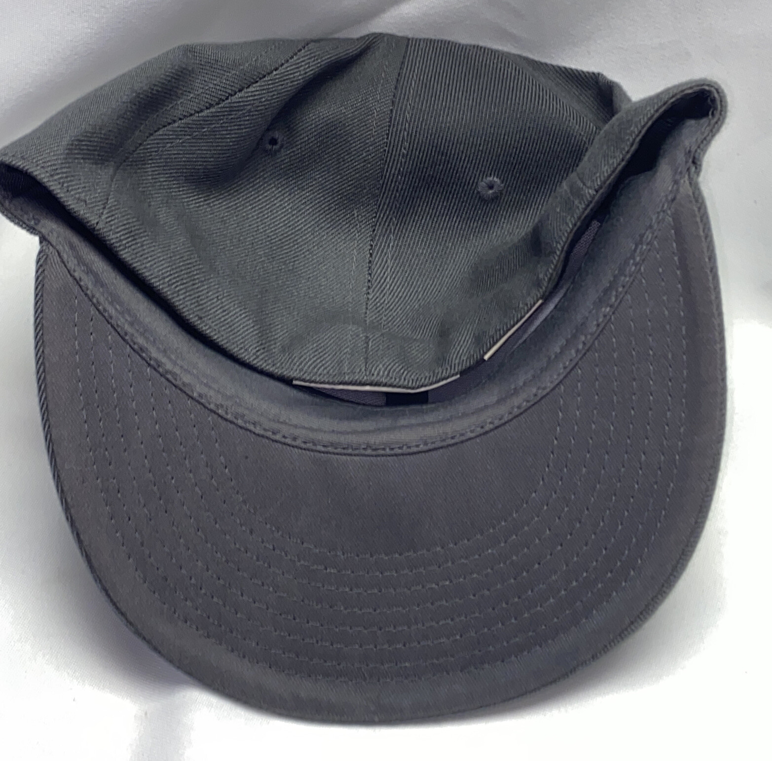Gray Solid Blank Plain Baseball Fitted Cap Hat sz… - image 2