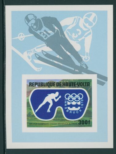 Burkina Faso Scott #C227 IMPERF MNH S/S OLYMPICS 1976 Innsbruck $$ - 第 1/1 張圖片