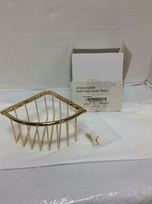 Frontgate Bathroom Bath Shower Corner Butler Basket Caddy Small Brass