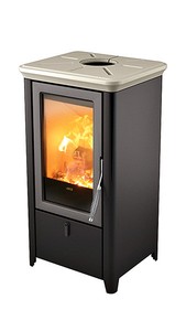 Poeles A Bois Model Bahr Kw 7 Mcz Warm Grey Ceramic Ebay